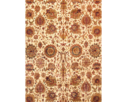 Pasargad - Crown Jewel Collection Hand-Knotted Lamb's Wool Area Rug in Beige/Red, 146" x 196" (PH-257 12X16)