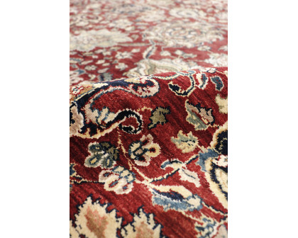 Pasargad - Agra Collection Hand-Knotted Lamb's Wool Area Rug in Red/Navy, 145" x 181" (PH-338 12X15)