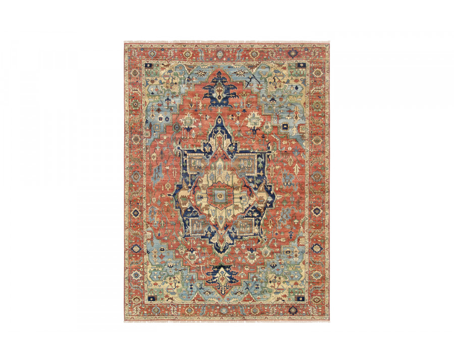 Pasargad - Serapi Collection Hand-Knotted Rust/Rust Wool Area Rug PH-6