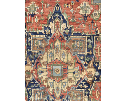 Pasargad - Serapi Collection Hand-Knotted Wool Area Rug in Rust, 106" x 144" (ph-6 9x12)