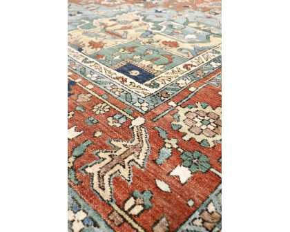 Pasargad - Serapi Collection Hand-Knotted Wool Area Rug in Rust, 106" x 144" (ph-6 9x12)