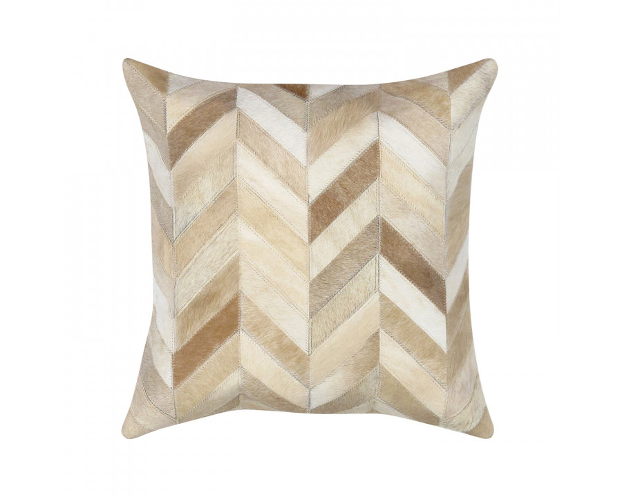 Pasargad - Zippered Cowhide Throw Pillow in 17" x 17" (PICU-17)