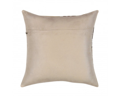 Pasargad - Zippered Cowhide Throw Pillow in 17" x 17" (PICU-17)