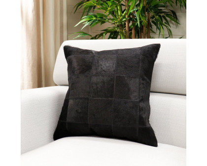 Pasargad - Zippered Cowhide Throw Pillow in 17" x 17" (PICU-19)