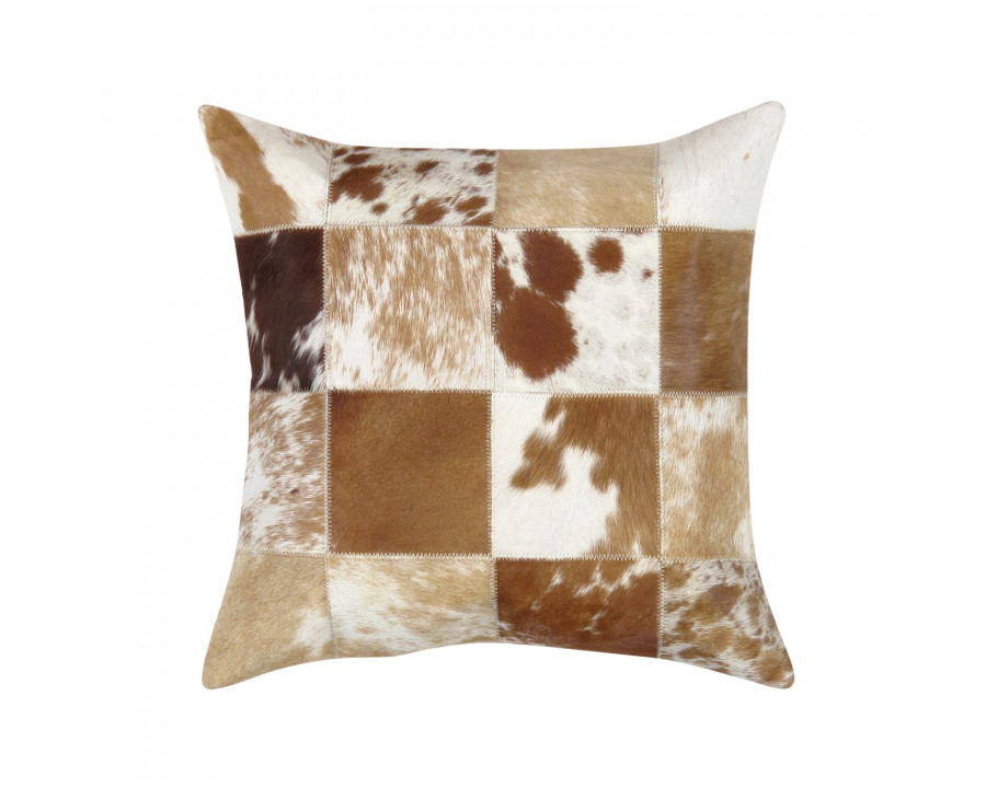 Pasargad - Zippered Cowhide Throw Pillow in 17" x 17" (PICU-21)