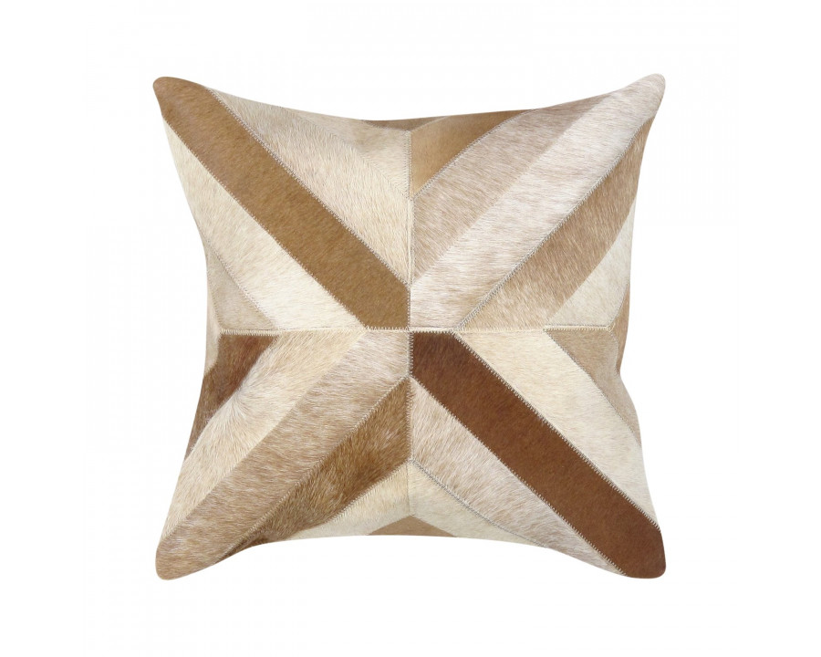 Pasargad - Zippered Cowhide Throw Pillow in 17" x 17" (PICU-22)