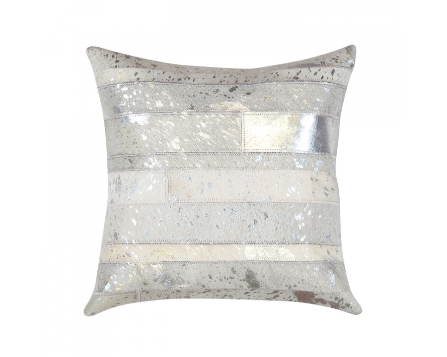 Pasargad - Zippered Cowhide Throw Pillow in 17" x 17" (PICU-28)