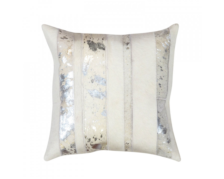 Pasargad - Zippered Cowhide Throw Pillow in 17" x 17" (PICU-32)