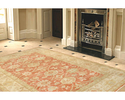 Pasargad Sultanabad Collection Hand-Knotted Lamb's Wool Area Rug (PJ-504 10X14) - 123'' x 169''