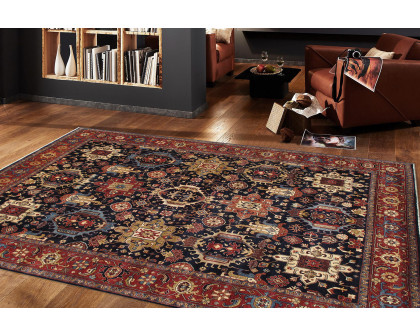 Pasargad Karabakh Collection Hand-Knotted Wool Area Rug (PJFZ-56 8X10) - 93'' x 123''