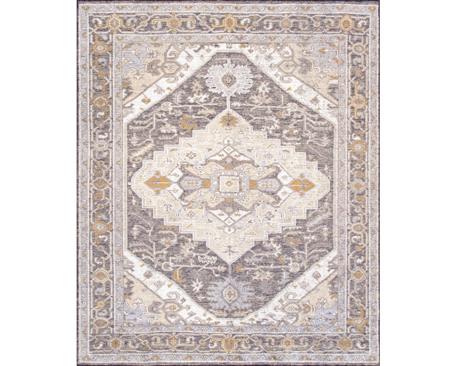 Pasargad - Serapi Collection Hand-Knotted Silk/Wool Area Rug in Blue, 98" x 122" (PJK-18 8x10)