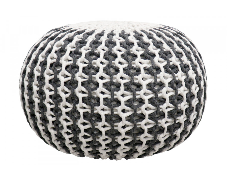 Pasargad - Santorini Cotton Pouf (PJO-3951)