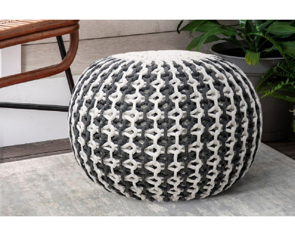 Pasargad - Santorini Cotton Pouf (PJO-3951)