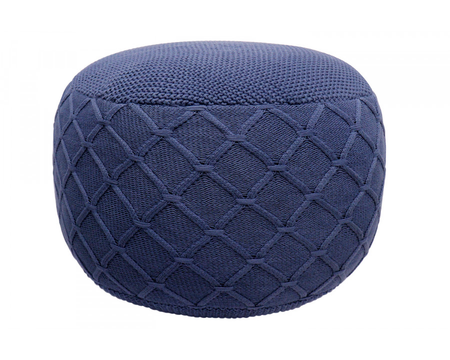 Pasargad - Santorini Collection Cotton Pouf