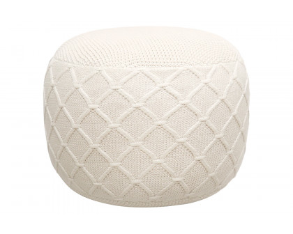 Pasargad - Santorini Collection Cotton Pouf