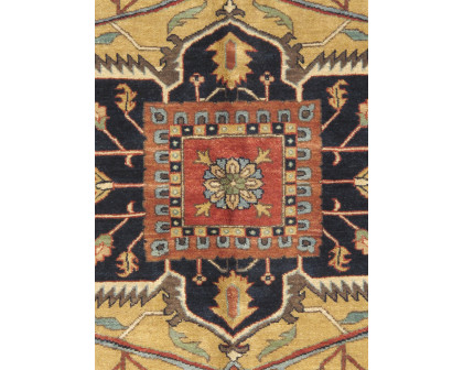 Pasargad Serapi Collection Hand-Knotted Wool Area Rug - Rust/Navy, 144" x 183" (pjr-4 12x15)