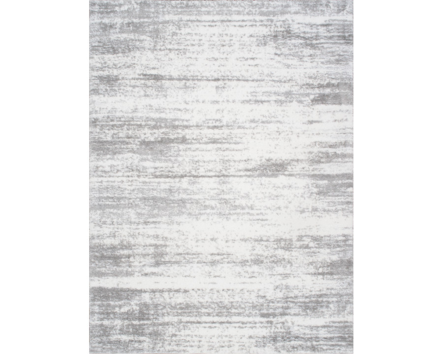 Pasargad Paris Shag Collection Power-Loomed Polyester Area Rug - Ivory/Gray, 137" x 175" (PJS-533 12x15)