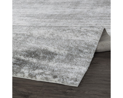 Pasargad Paris Shag Collection Power-Loomed Polyester Area Rug - Taupe/Gray, 116" x 157" (PJS-586 10x13)