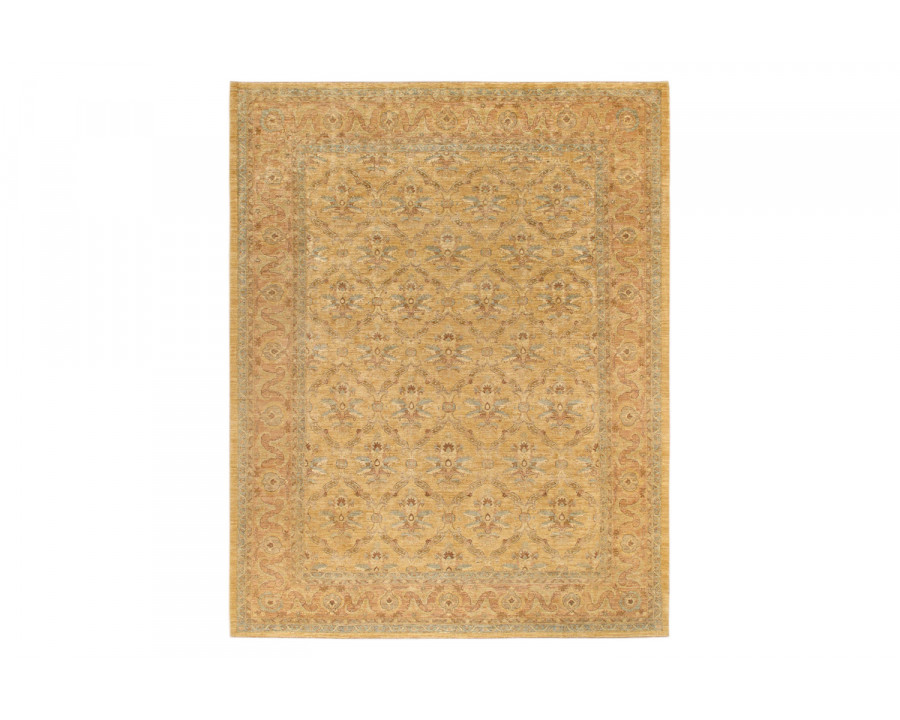 Pasargad - Ferehan Collection Hand-Knotted Lamb's Wool Area Rug 107'' x 137'' (PKB-1357 GOLD 9X11)