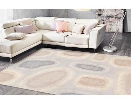 Pasargad - Modern Collection Hand-Knotted Silk and Wool Silver Area Rug 97'' x 118'' (PKE-162 8X10)