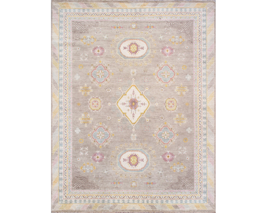 Pasargad Khotan Collection Hand-Knotted Wool Area Rug - Camel, 121" x 164" (PKH-530 10x14)