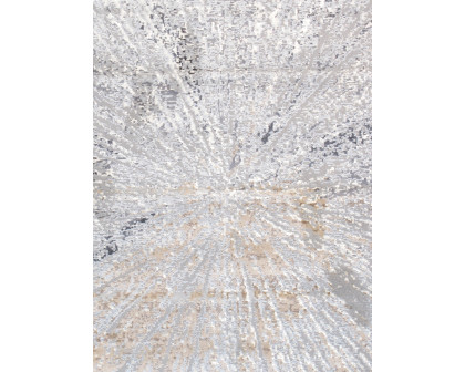 Pasargad - Starburst Collection Power Loom White Area Rug PL-694C