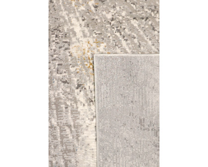 Pasargad Starburst Design Power Loom White Area Rug (PL-694D 4X6) - 48'' x 72''