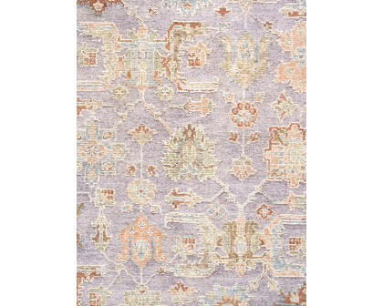 Pasargad - Oushak Collection Hand-Knotted Wool Area Rug in Purple/Salmon, 111" x 147" (PLO-103 9x12)