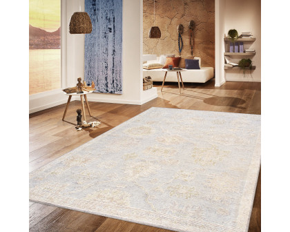 Pasargad - Oushak Collection Hand-Knotted Wool Area Rug in L. Gray, 111" x 146" (PLO-109 9x12)