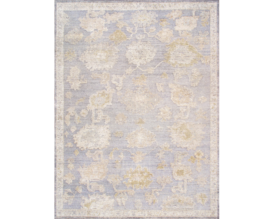 Pasargad - Oushak Collection Hand-Knotted Wool Area Rug in Gray/Blue, 111" x 144" (PLO-110 9x12)