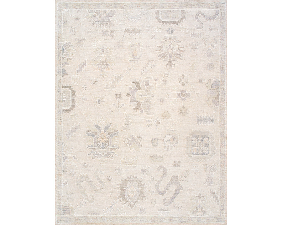 Pasargad - Oushak Collection Hand-Knotted Wool Area Rug in Salmon, 111" x 146" (PLO-144 9x12)