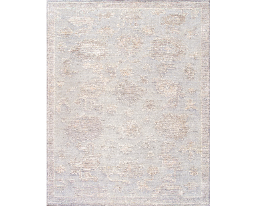 Pasargad - Oushak Collection Hand-Knotted Wool Area Rug in Gray, 111" x 141" (PLO-146 9x12)