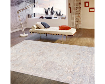 Pasargad - Oushak Collection Hand-Knotted Wool Area Rug in Gray, 111" x 141" (PLO-146 9x12)