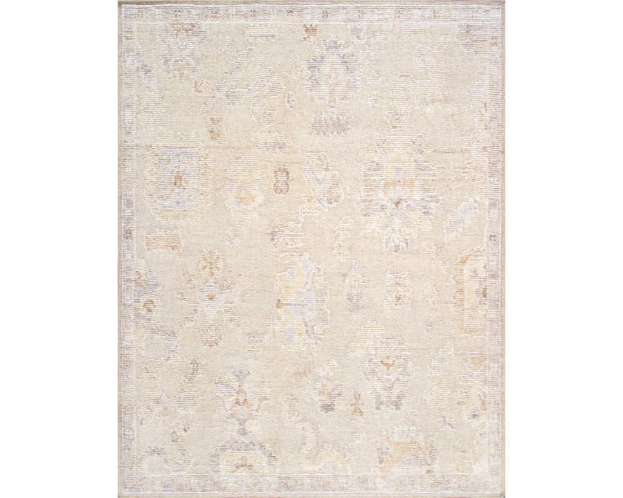 Pasargad - Oushak Collection Hand-Knotted Wool Area Rug in Camel, 111" x 147" (PLO-22 9x12)