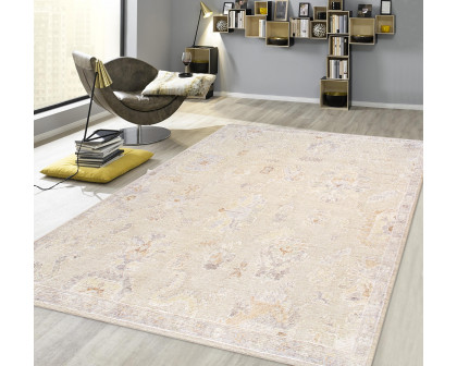 Pasargad - Oushak Collection Hand-Knotted Wool Area Rug in Camel, 111" x 147" (PLO-22 9x12)