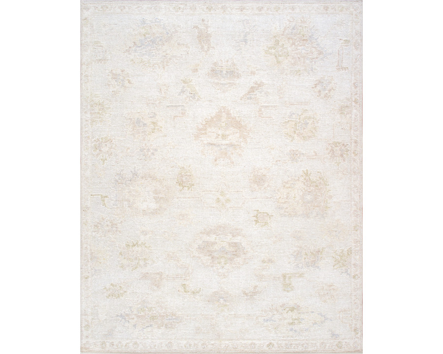 Pasargad - Oushak Collection Hand-Knotted Wool Area Rug in Silver, 111" x 143" (PLO-59 9x12)