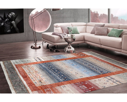 Pasargad Gabbeh Collection Hand-Knotted Silk Area Rug (PLR-07 4X6) - 48'' x 72''