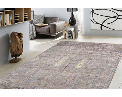 Pasargad - Gabbeh Collection Hand-Knotted Silk Area Rug 68'' x 93'' (PLR-09 6X8)