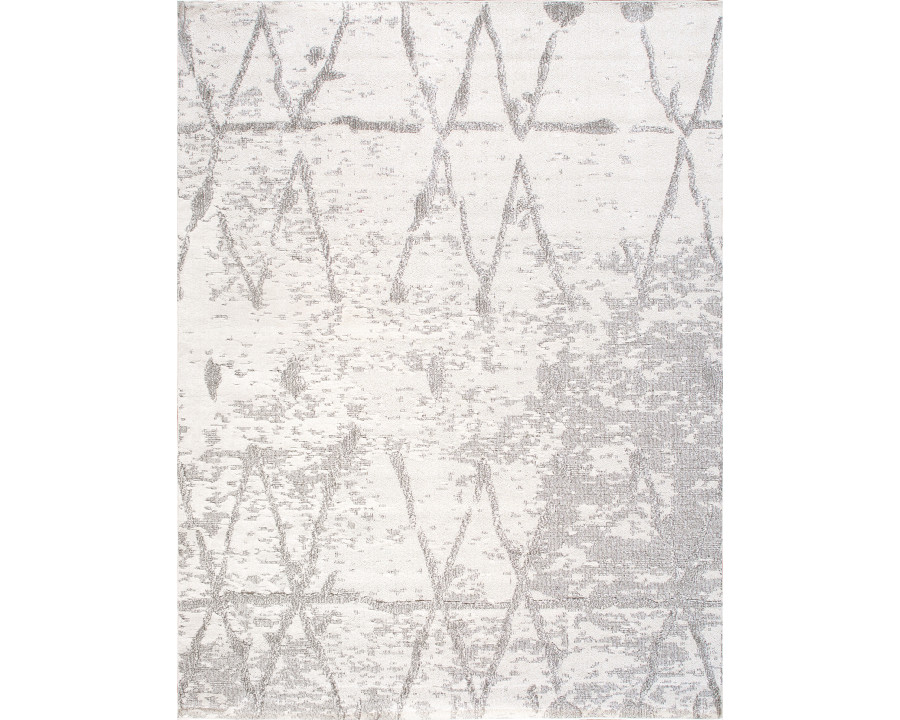 Pasargad Sutton Collection Power Loom Polypropylene/Polyester Area Rug - Ivory/Gray, 144" x 180" (pmf-757ig 12x15)