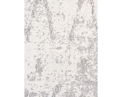 Pasargad Sutton Collection Power Loom Polypropylene/Polyester Area Rug - Ivory/Gray, 31" x 96" (pmf-757ig 2.07x8)