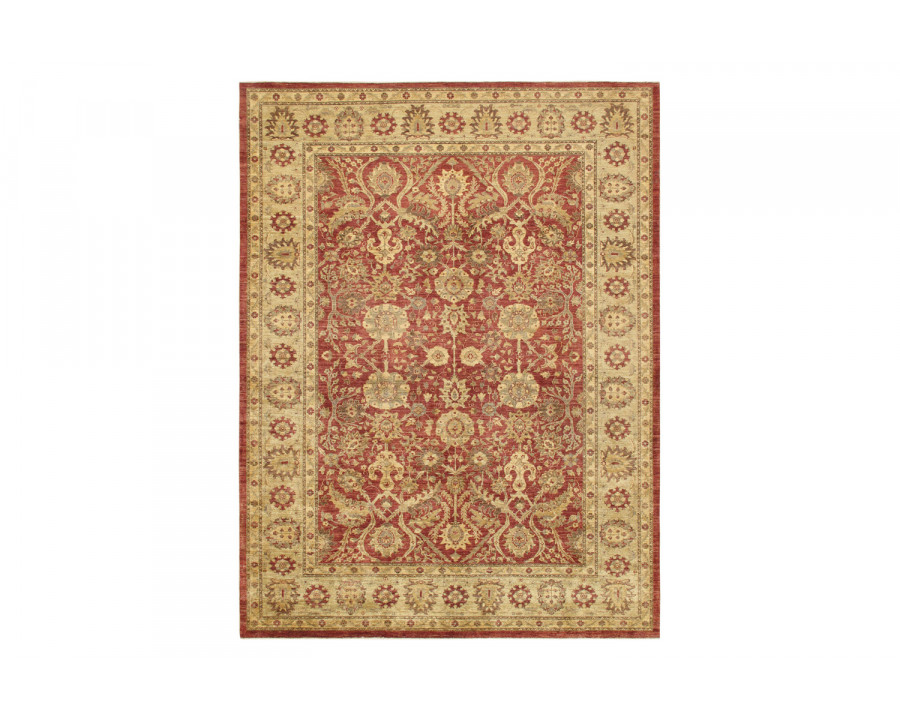 Pasargad Ferehan Collection Hand-Knotted Lamb's Wool Area Rug (PMG-301 RUST 9X12) - 109'' x 144''