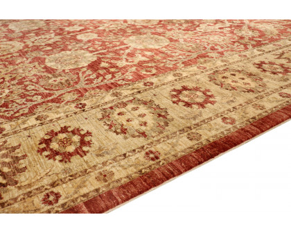 Pasargad Ferehan Collection Hand-Knotted Lamb's Wool Area Rug (PMG-301 RUST 9X12) - 109'' x 144''