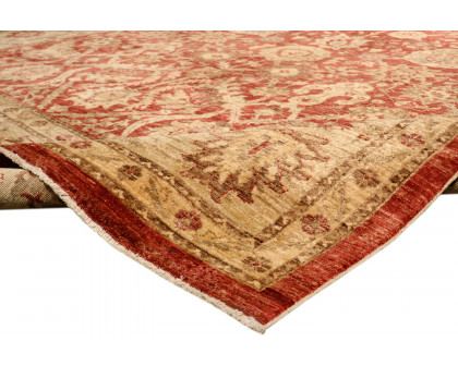 Pasargad Ferehan Collection Hand-Knotted Lamb's Wool Area Rug (PMG-301 RUST 9X12) - 109'' x 144''