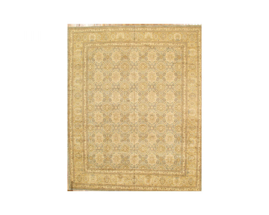 Pasargad - Ferehan Collection Hand-Knotted Lamb's Wool L. Blue Area Rug 109'' x 143'' (PMG-357 9X12)