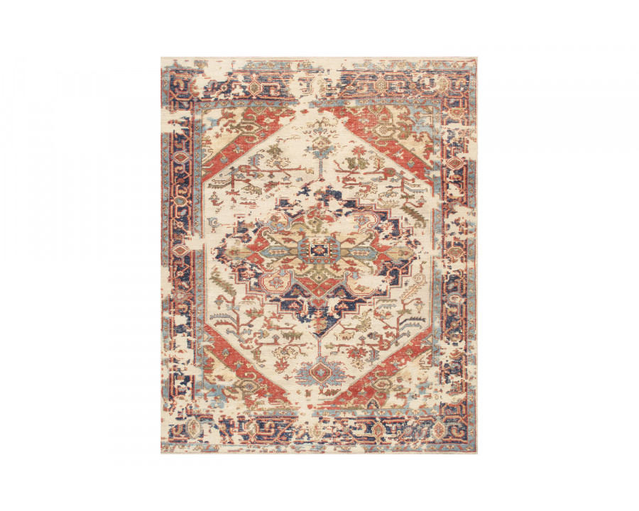 Pasargad - Serapi Collection Hand-Knotted Ivory/Navy Wool Area Rug PMH-1