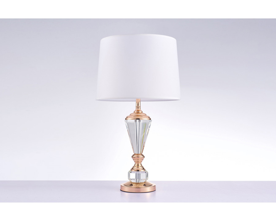 Pasargad - Luxus Collection Metal and Crystal Table Lamp Lights