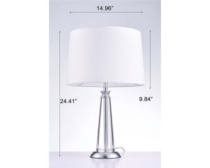 Pasargad - Canova Collection Metal and Crystal Table Lamp Lights