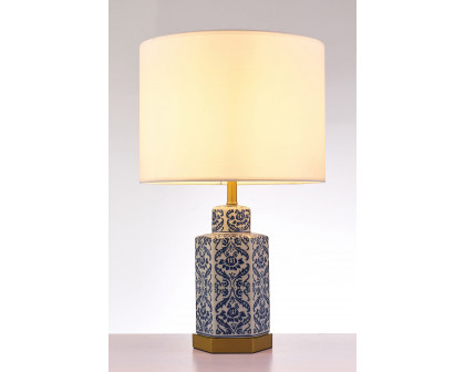 Pasargad - Destro Collection Metal and Ceramic Table Lamp Lights