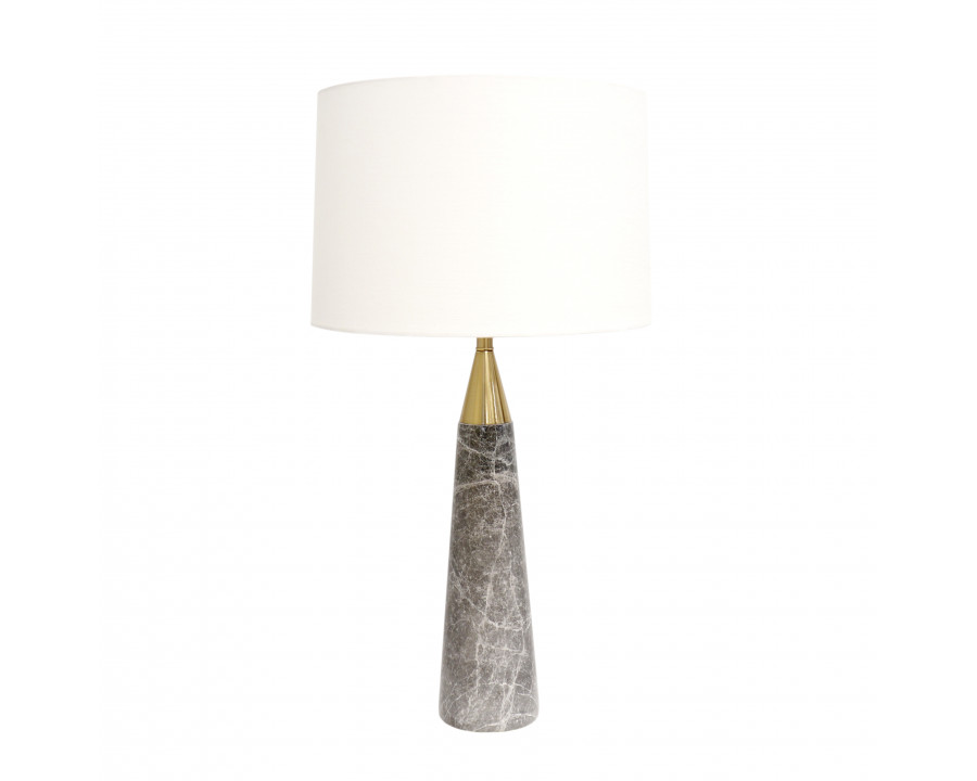 Pasargad - Radiance Table Lamp in White/Gold, Marble