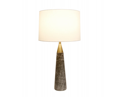 Pasargad - Radiance Table Lamp in White/Gold, Marble